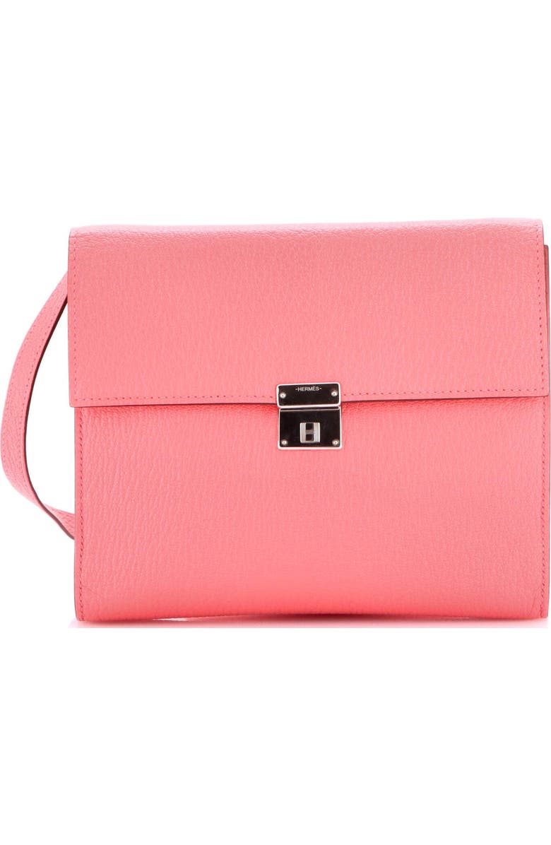 Pre-Owned Hermes Clic Wallet on Strap Chevre Mysore 16, Main, color, Rose D'ete