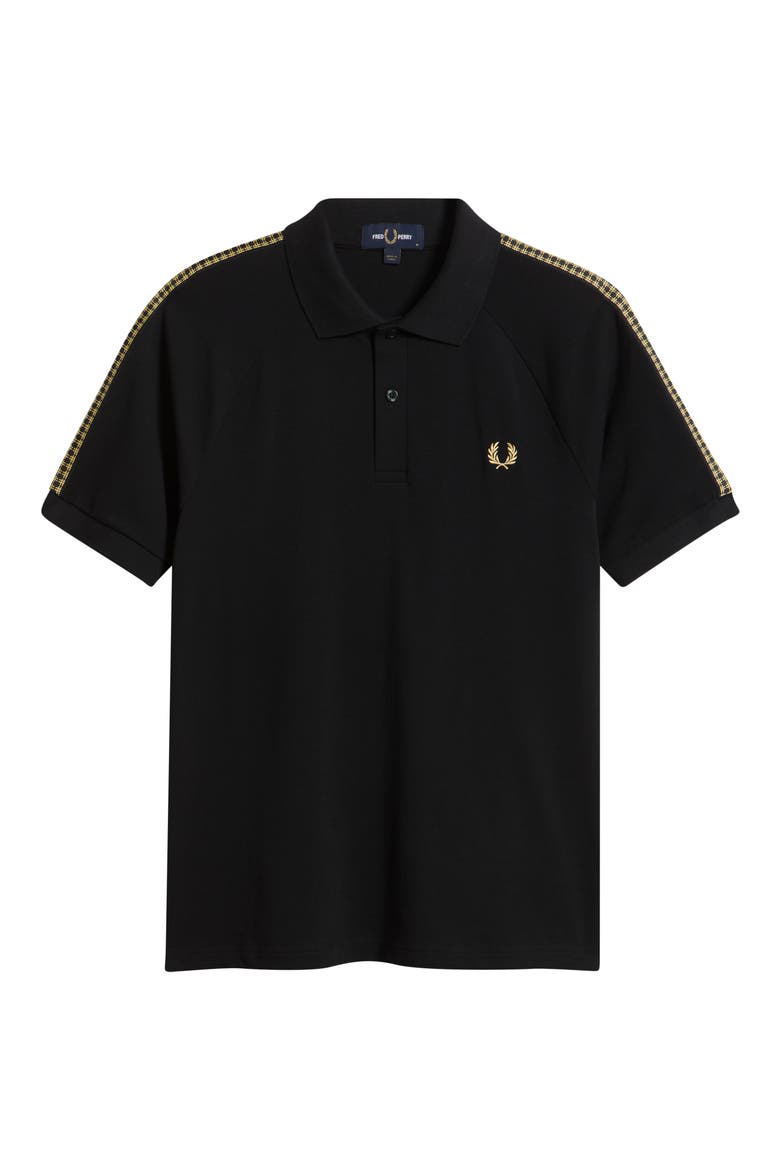 Cross Tape Polo, Alternate, color, BLACK