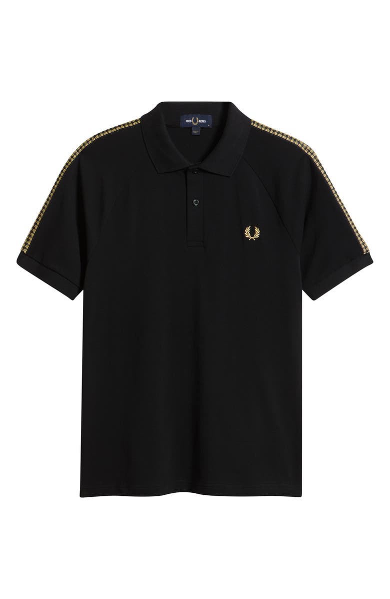 Fred Perry Cross Tape Polo, Alternate, color, Black