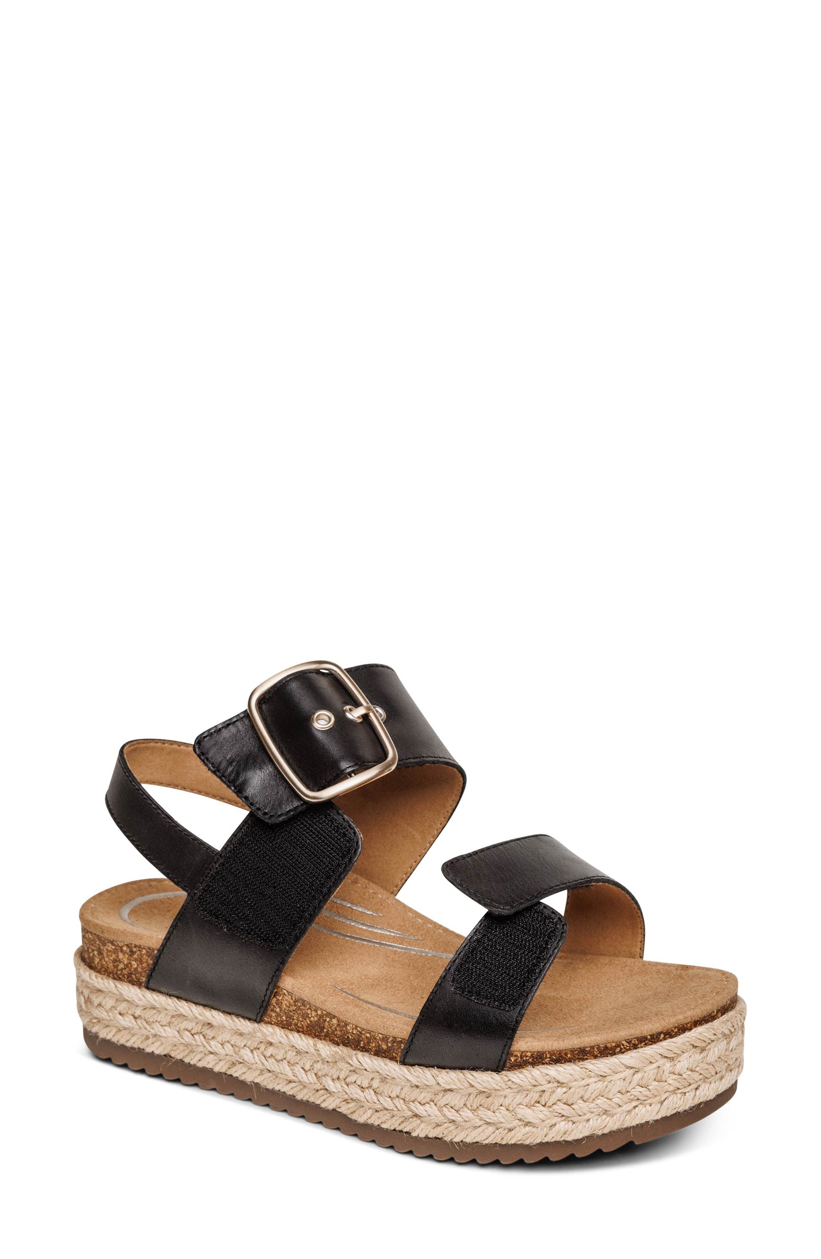 Aetrex Vania Platform Sandal, Main, color, 