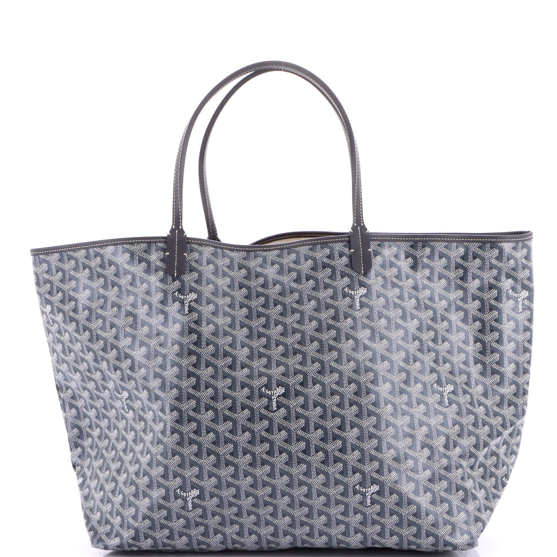 Pre-Owned Goyard Saint Louis Tote Coated Canvas GM, Main, color, Gray