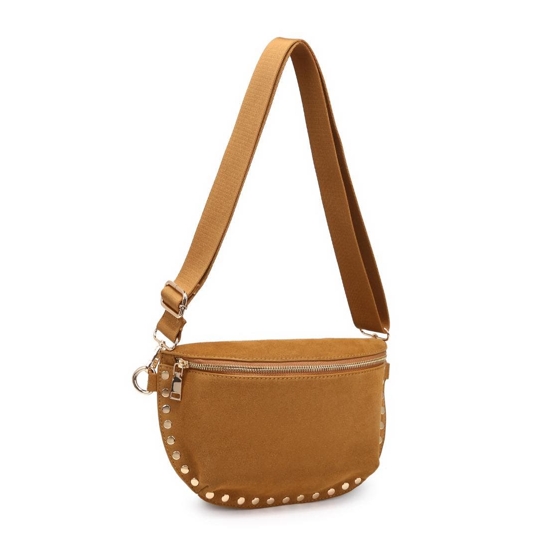 URBAN EXPRESSIONS HANDBAGS Gizelle Suede Crossbody, Alternate, color, Black