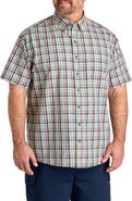 Harbor Bay by DXL Big & Tall Easy-Care Small Plaid Sport Shirt V4