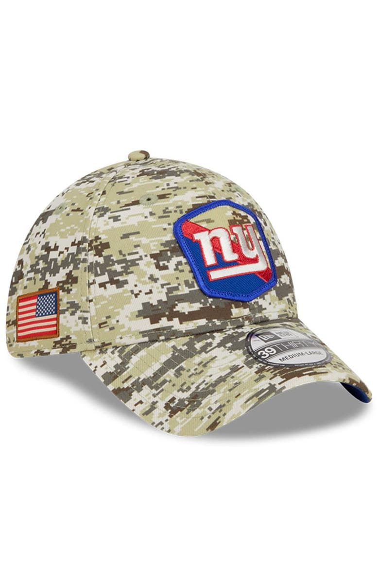 New Era Men's New Era Camo New York Giants 2023 Salute To Service 39THIRTY Flex Hat, Main, color,