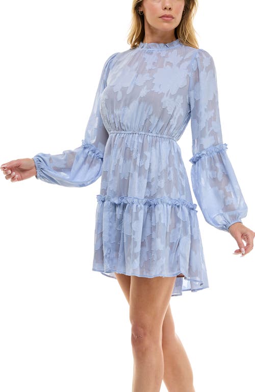 Socialite Tie Neck Metallic Babydoll Minidress