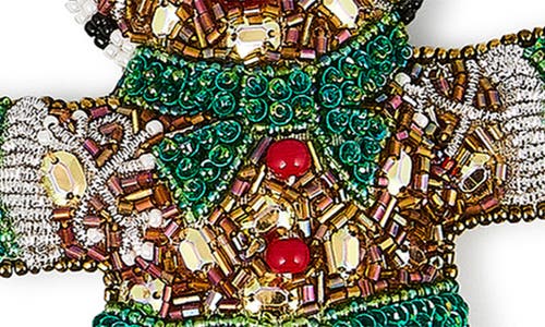 Mackenzie-childs Mackenzie Childs Set Of 4 Beaded Gingerbread Ornaments In Multi
