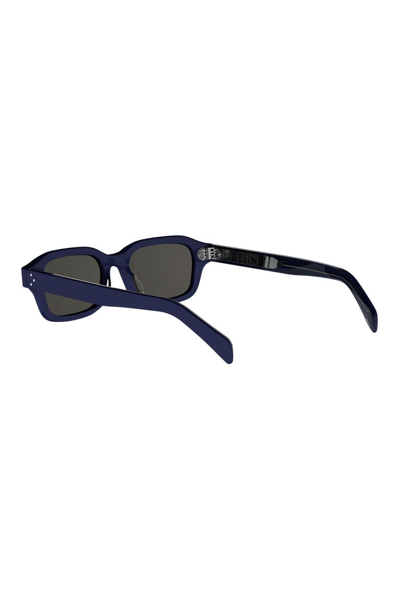 3 Dots 52mm Rectangle Sunglasses, Alternate, color, SHINY BLUE / SMOKE