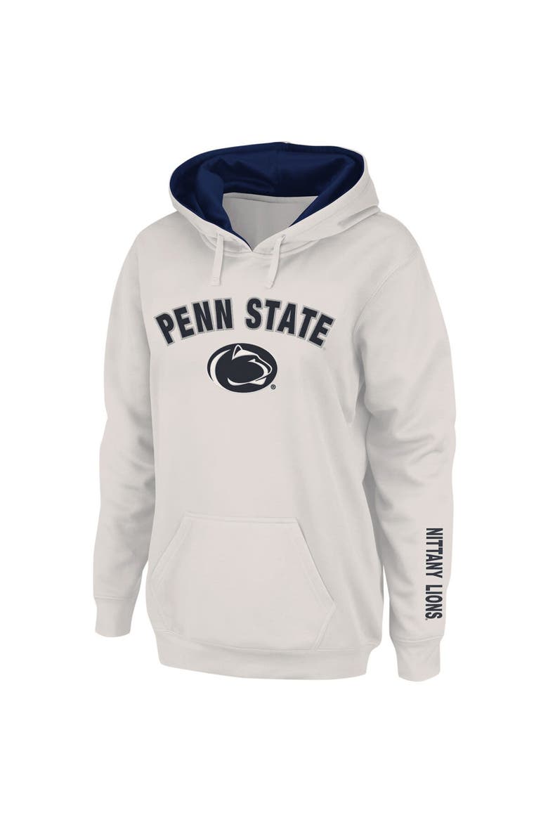 Women's White Penn State Nittany Lions Arch & Logo 1 Pullover Hoodie, Alternate, color, White