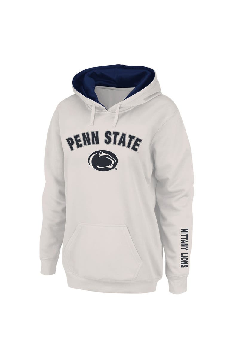 COLOSSEUM Women's White Penn State Nittany Lions Arch & Logo 1 Pullover Hoodie, Alternate, color, White