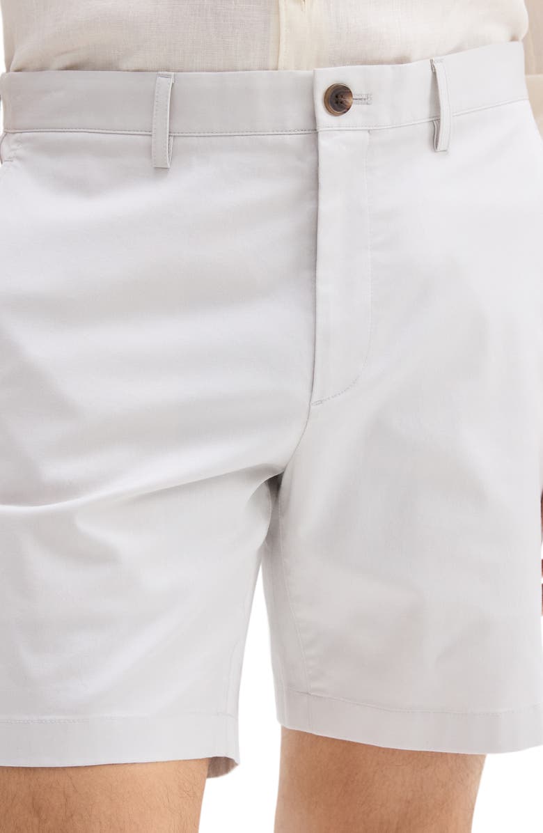 Theory Zaine Cotton Blend Shorts, Alternate, color, Fog