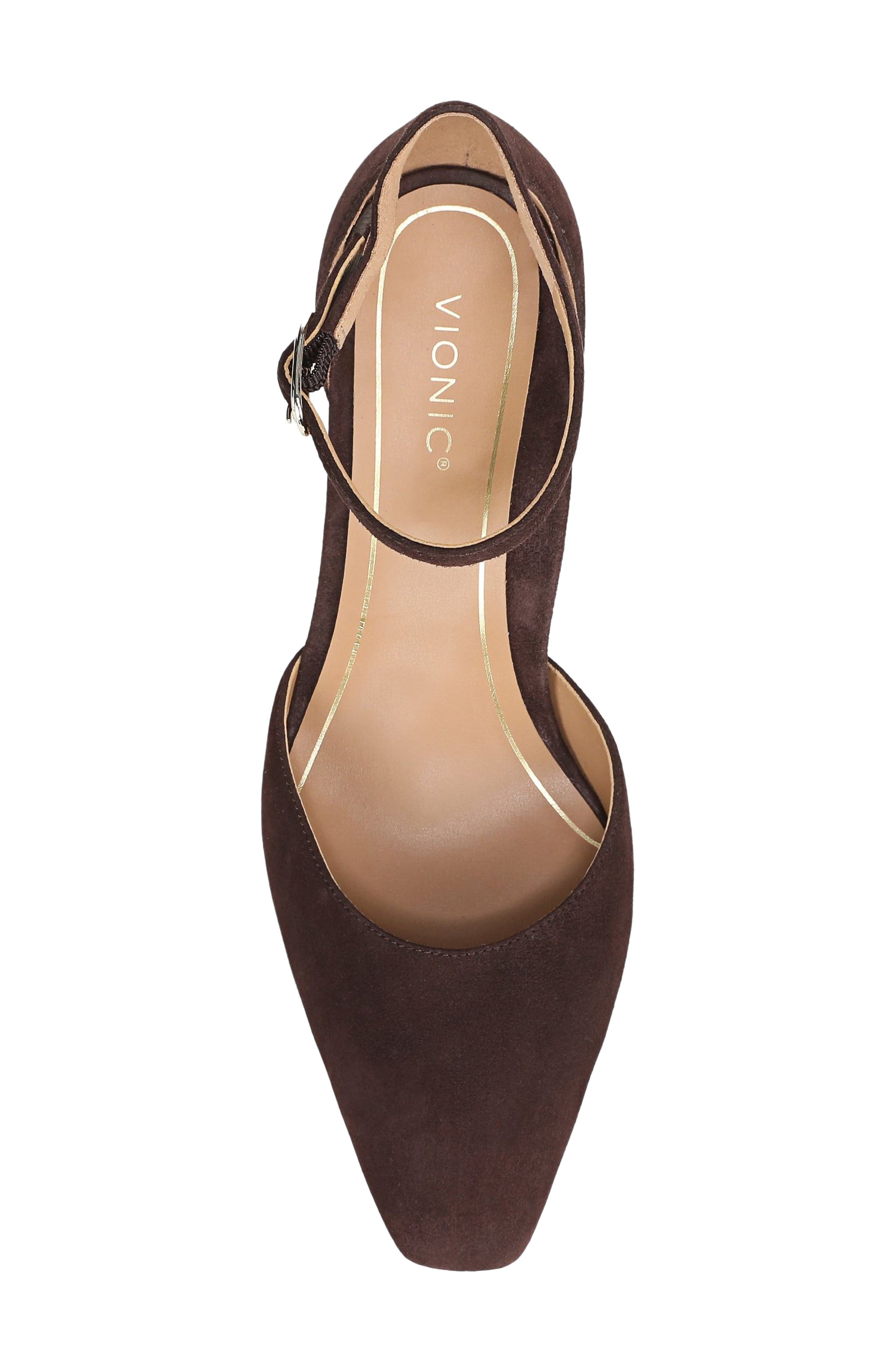 Scarlett Ankle Strap Pump, Alternate, color, CAFE NOIR SUEDE