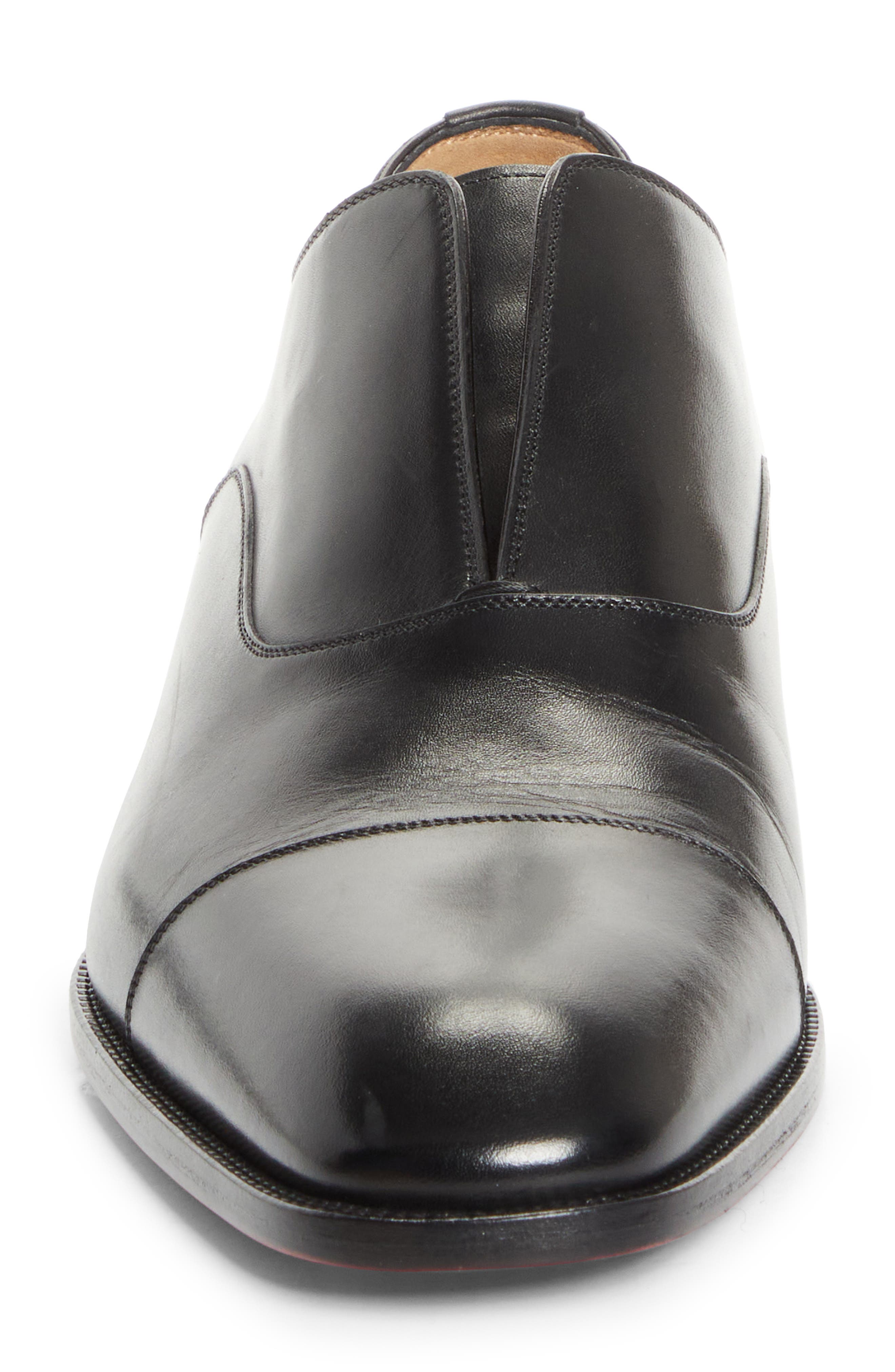 Christian Louboutin Alpha Cap Toe Slip-On, Alternate, color, Black