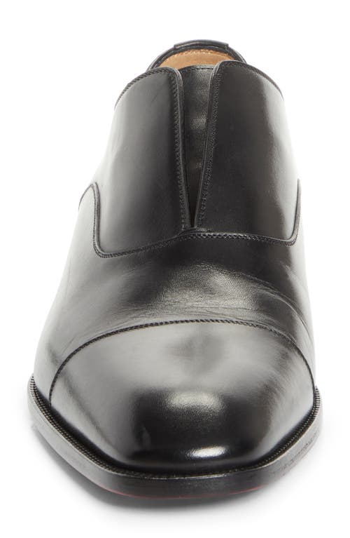 Christian Louboutin Alpha Cap Toe Slip-on In Black