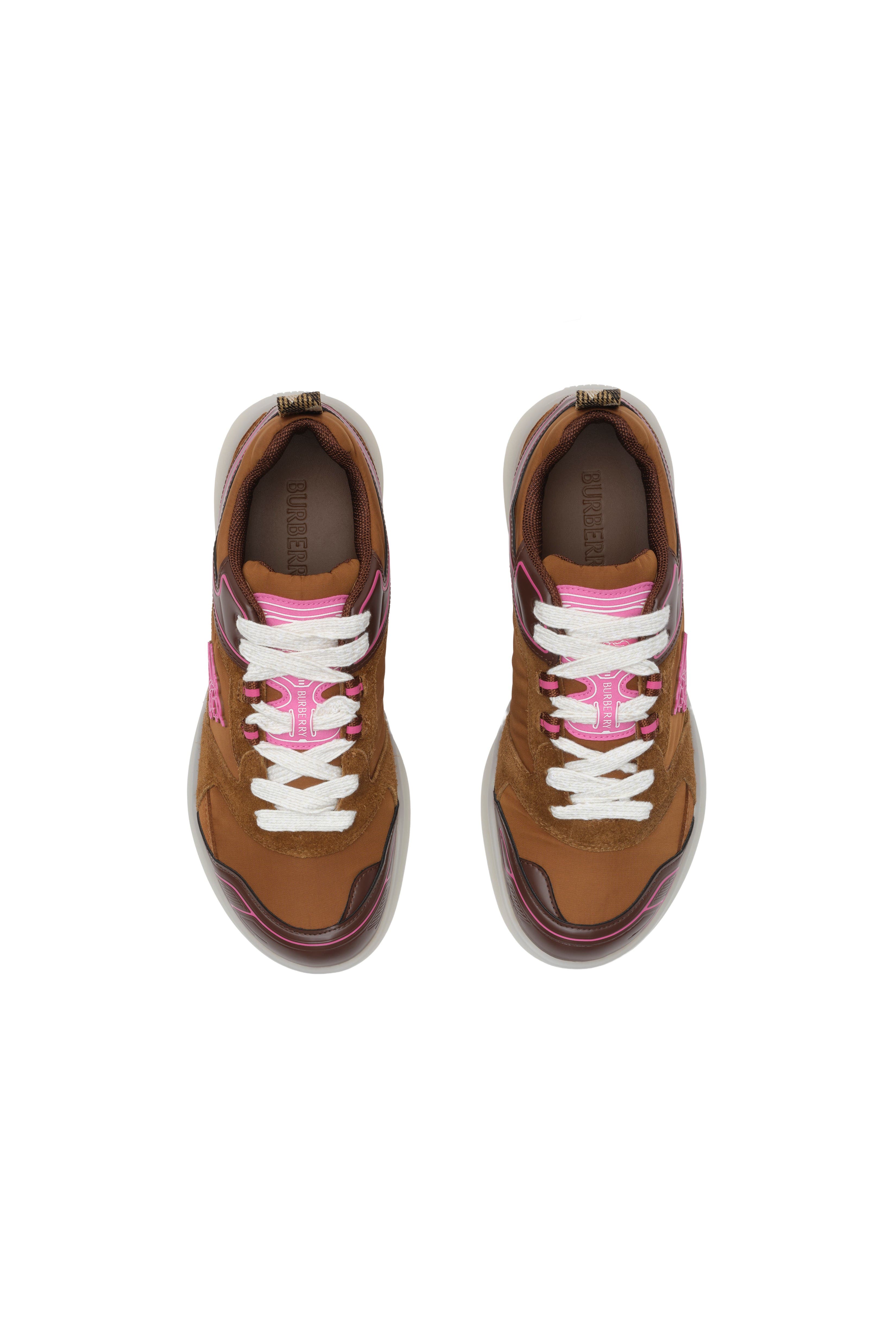 Burberry Check Matrix Sport Sneakers, Alternate, color, Chestnut Brown