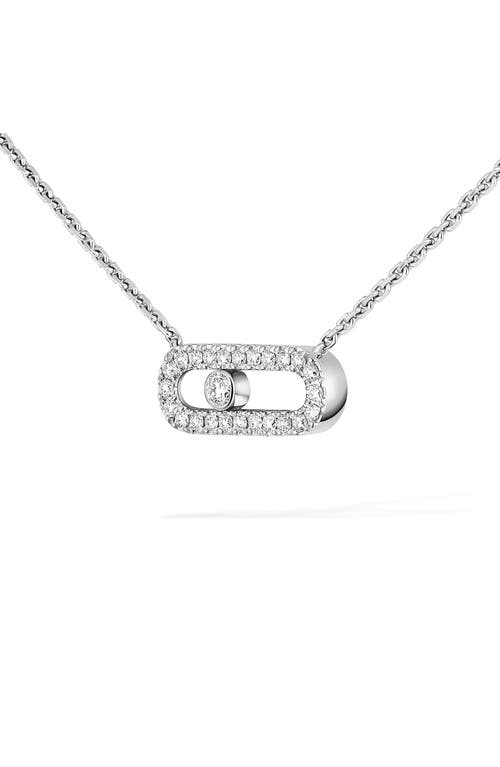 Messika Move Uno Pavé Diamond Pendant Necklace In Metallic