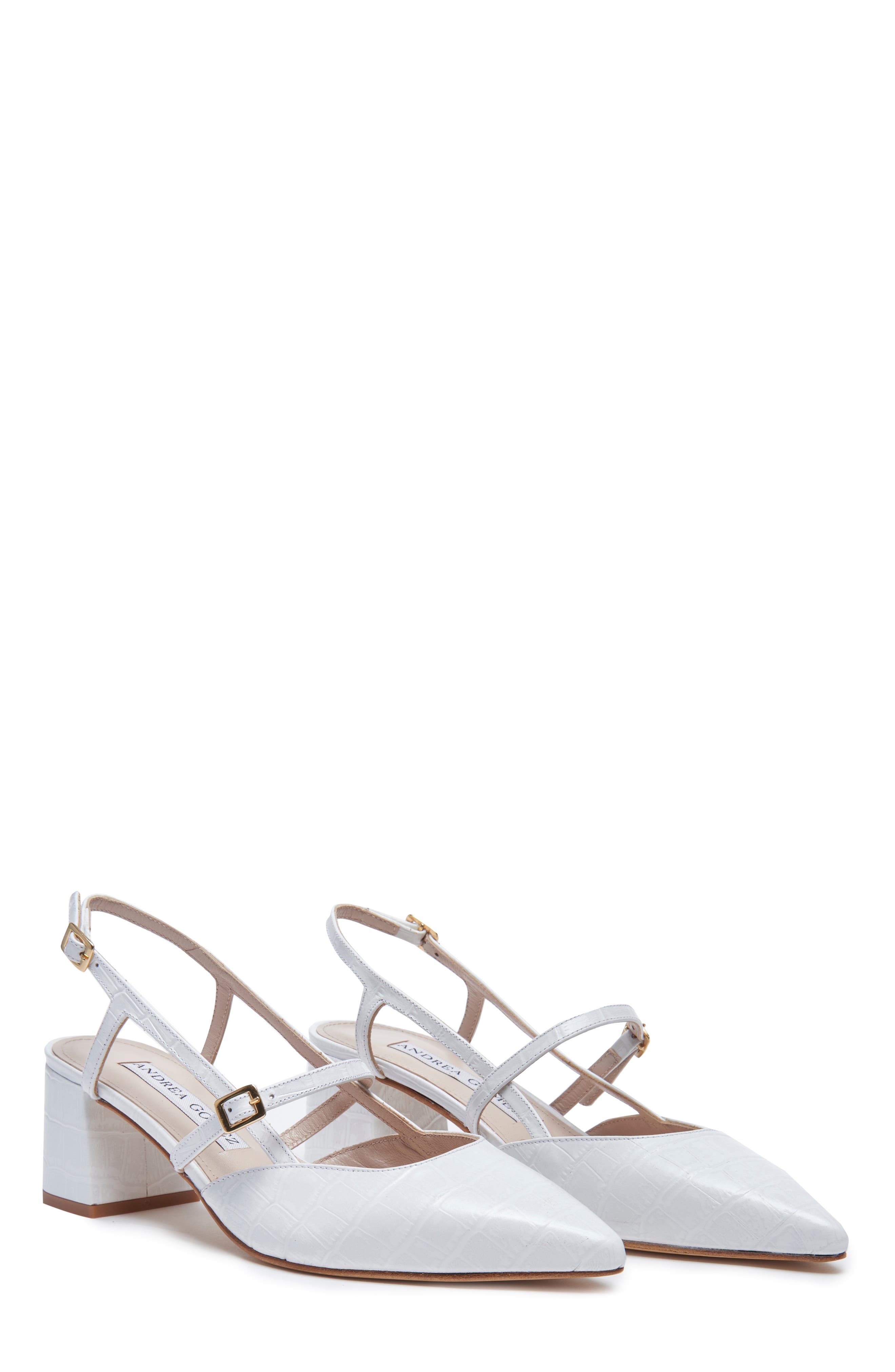Andrea Gomez Iman Slingback, Alternate, color, White