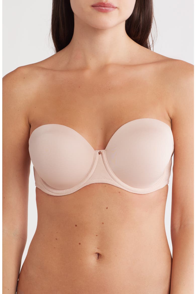 Comfort Chic Full Bust Strapless Bra, Main, color, ROSE