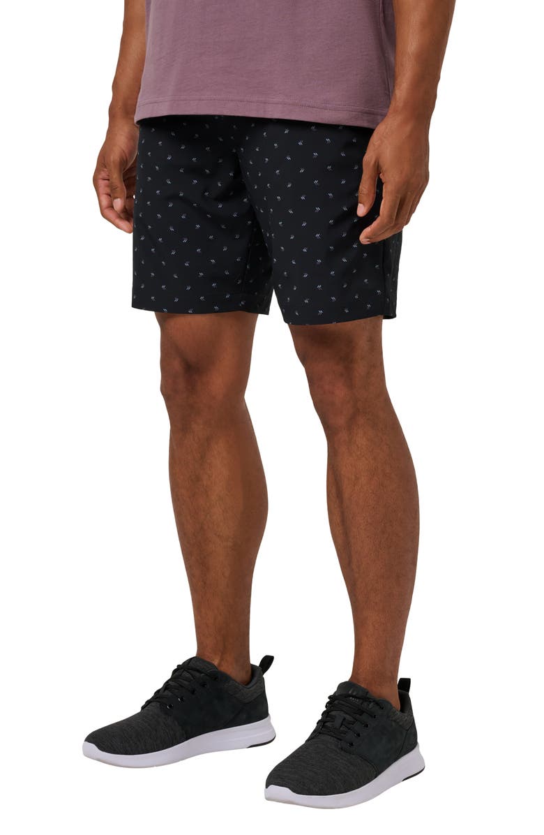 TravisMathew Beck Shorts, Alternate, color, Black Geo