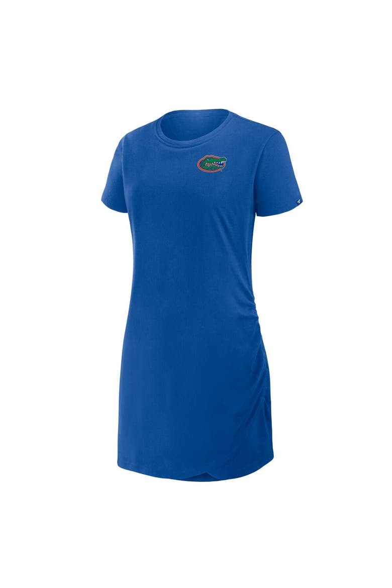 Women's Fanatics Royal Florida Gators Ruched Drape T-Shirt Dress, Alternate, color, Royal