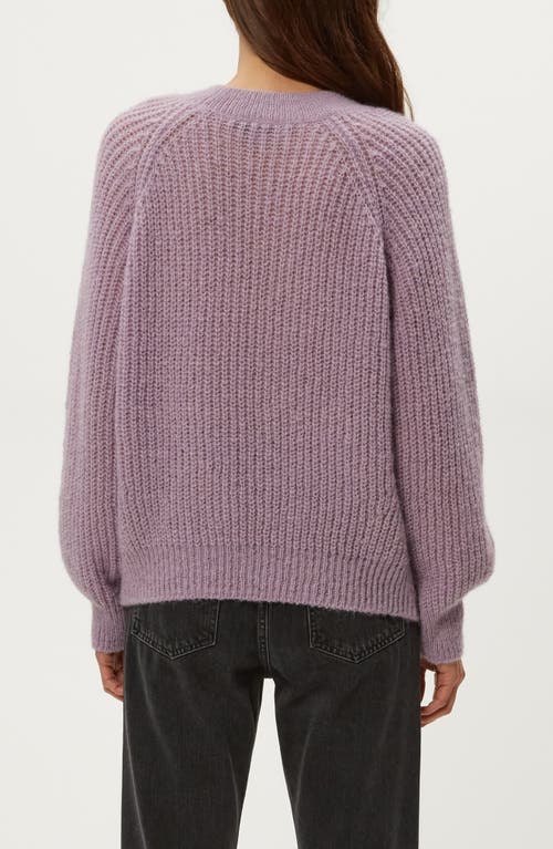 Michael Stars Indra Crewneck Sweater In Purple