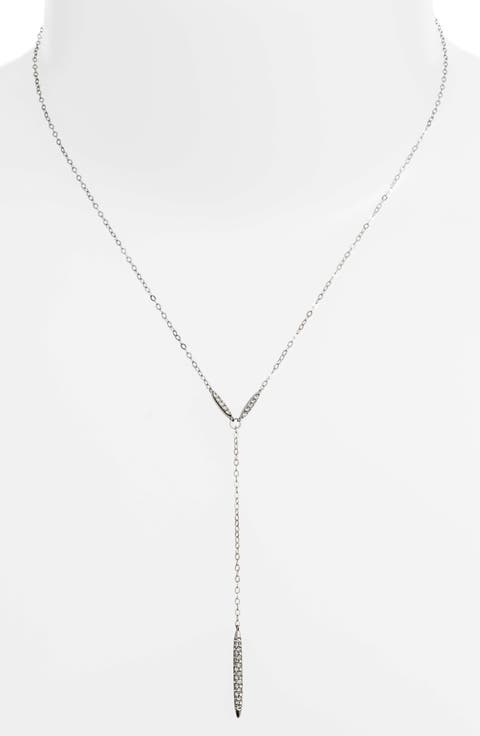 Kate Pavé Spear Y-Necklace