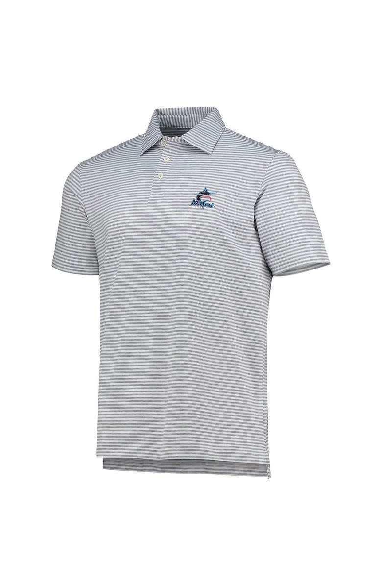 vineyard vines Men's Vineyard Vines Gray Miami Marlins Heathered Winstead Sankaty Polo, Alternate, color, 