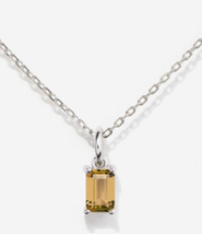 Little Sky Stone Silver Birthstone Necklace