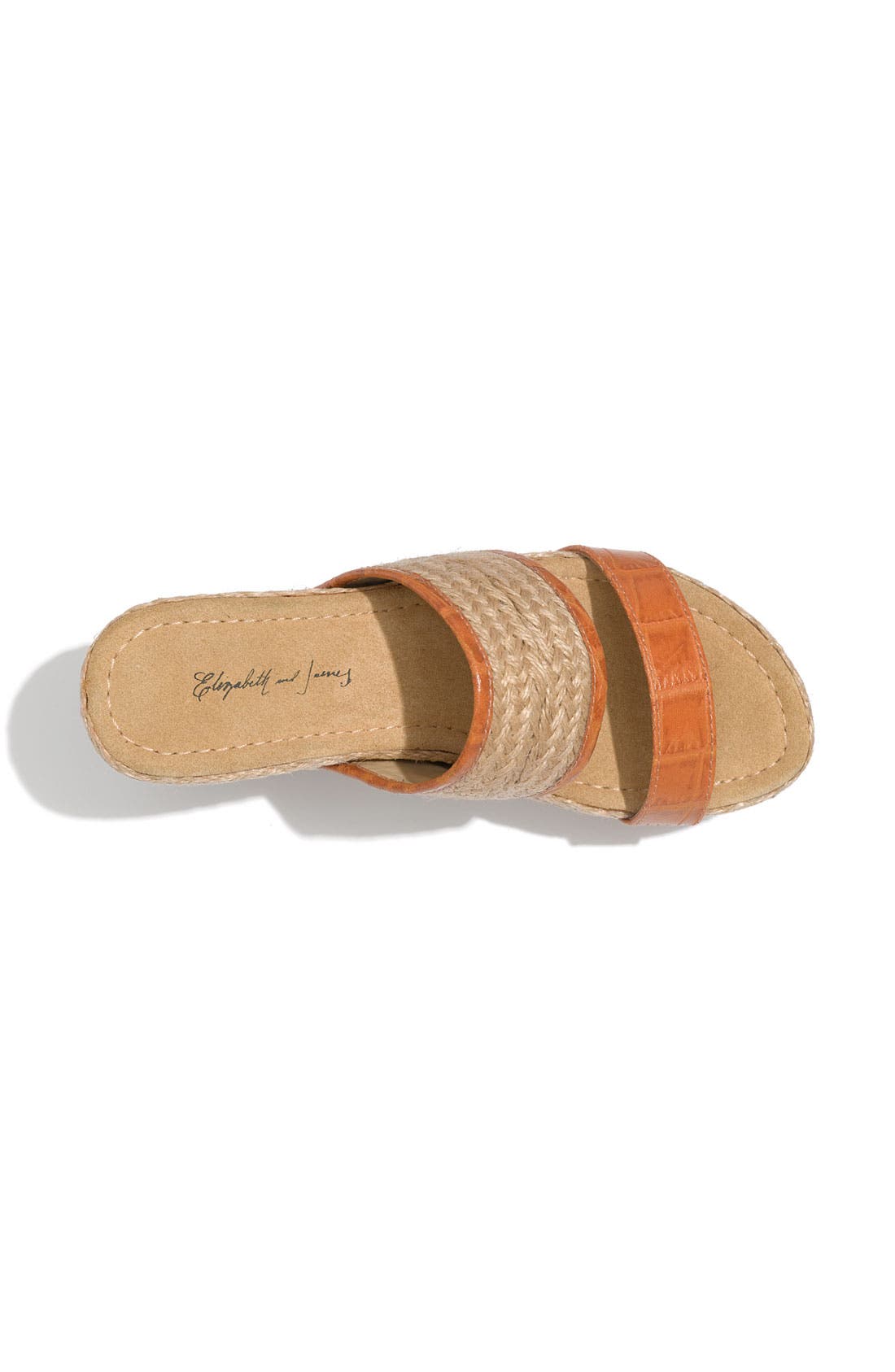 'E-Bounce' Platform Slide, Alternate, color, NATURAL LEATHER