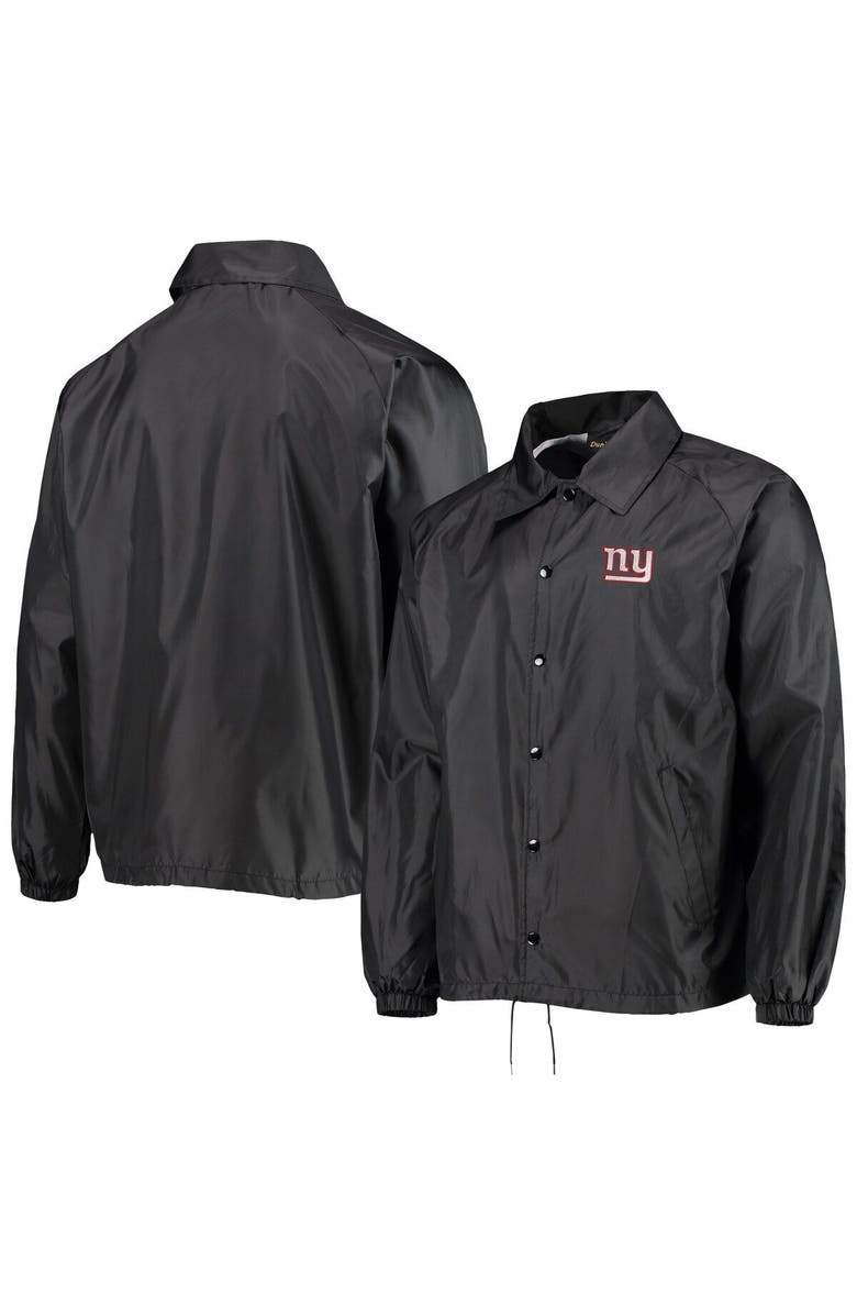 DUNBROOKE Men's Dunbrooke Black New York Giants Coaches Classic Raglan Full-Snap Windbreaker Jacket, Alternate, color, 
