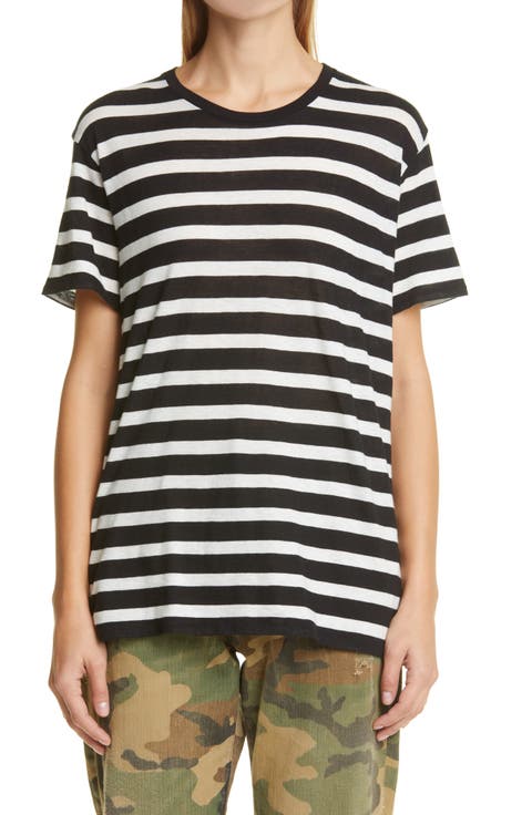 Boy Stripe Cotton & Cashmere T-Shirt