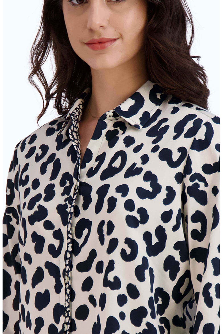 Cheetah Print Shirt, Alternate, color, BLACK/ IVORY