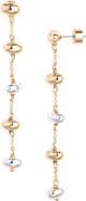 Nordstrom Two-Tone Bead Linear Drop Earrings