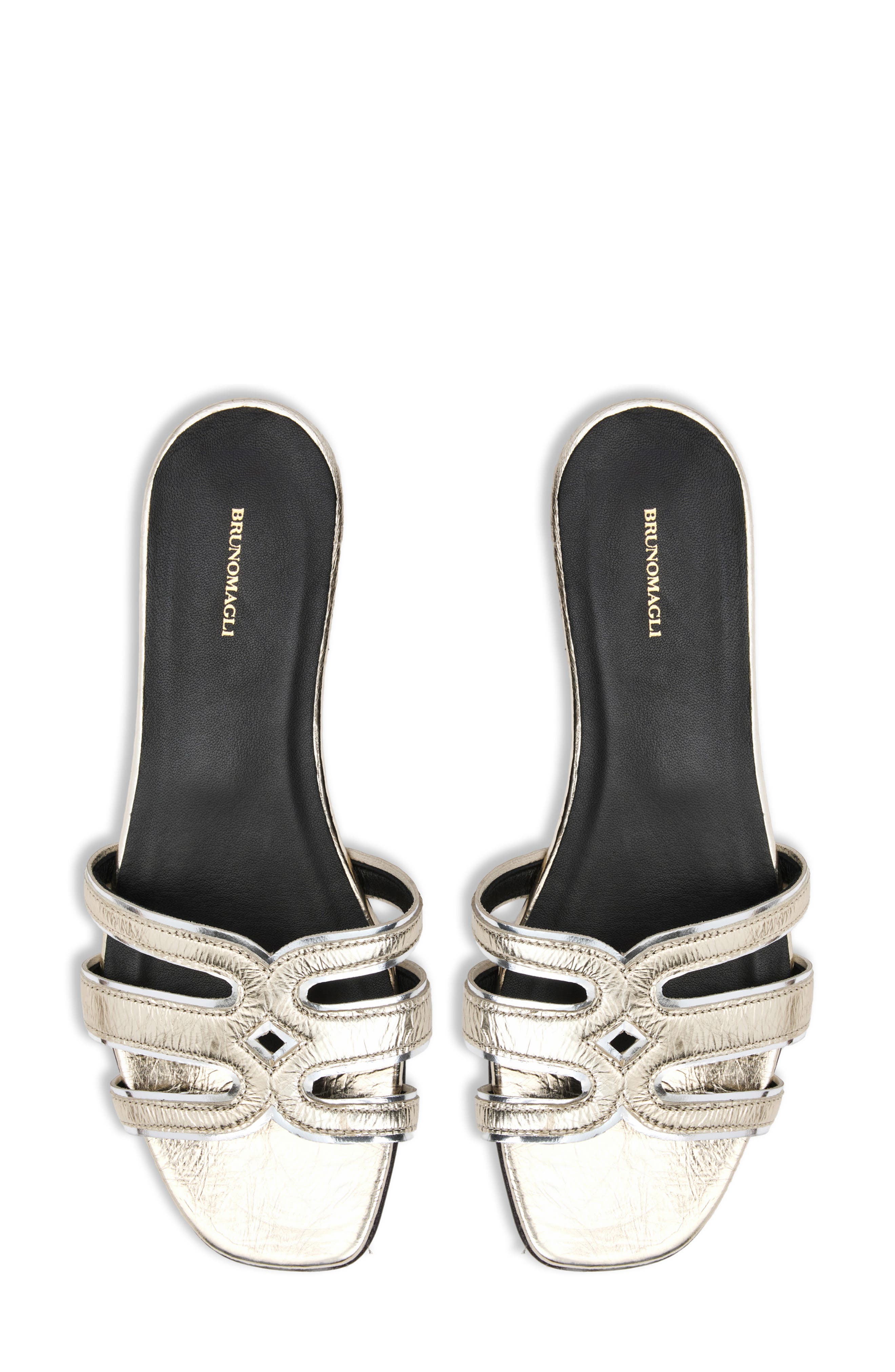 Flore Slide Sandal, Alternate, color, PLATINO/ SILVER