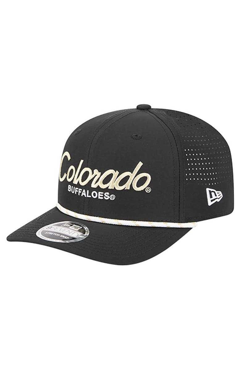 New Era Men's New Era Black Colorado Buffaloes Script Performance Rope 9SEVENTY Adjustable Hat, Main, color, Black