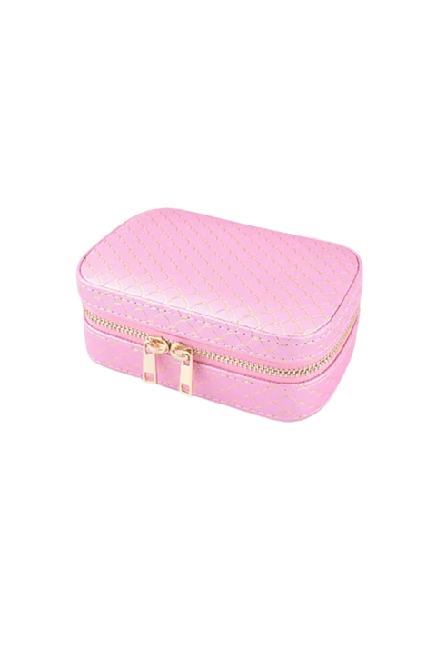Faux Leather Mermaid Scale Jewelry Case