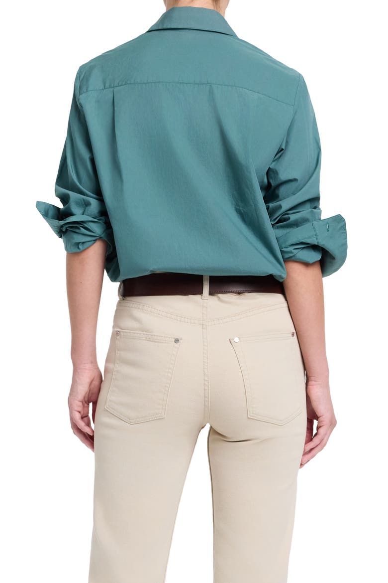 Cowboy Update Cotton Button Front Shirt, Alternate, color, SEA PINE