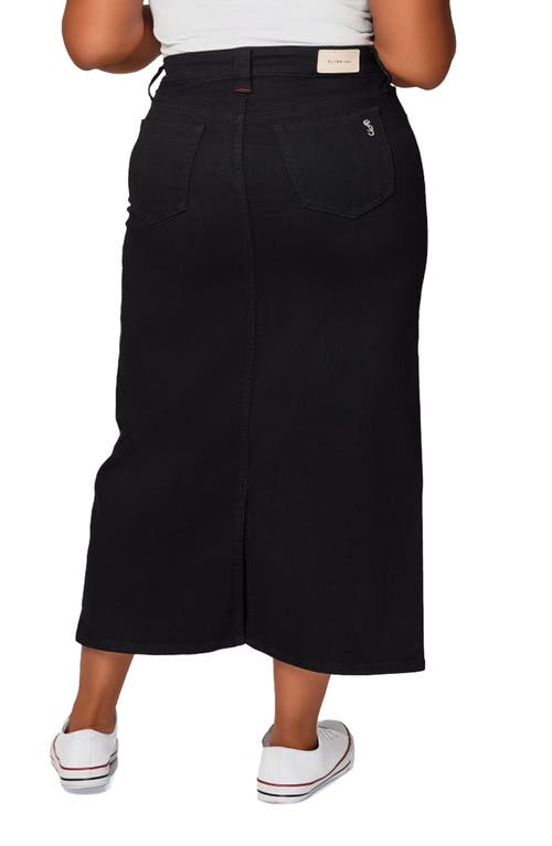 Slink Jeans Denim Maxi Skirt In Black