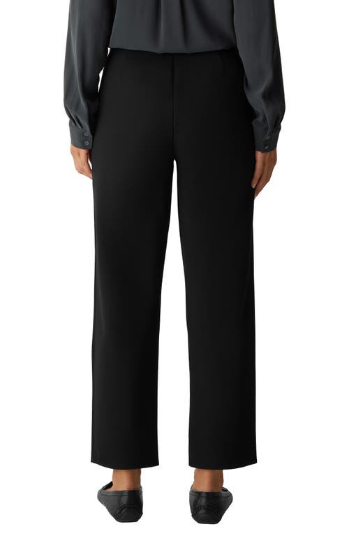 Eileen Fisher Double Knit Lantern Ankle Pants In Black