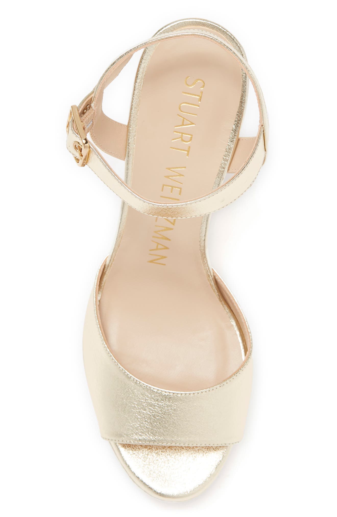 Stuart Weitzman Ryder Platform Sandal, Alternate, color, Platino