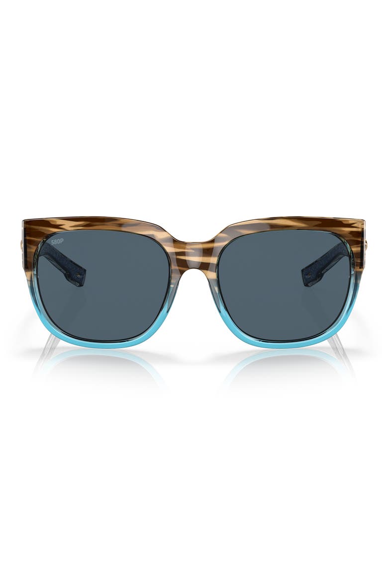 Waterwoman 58mm Polarized Pillow Sunglasses, Main, color, GRAY
