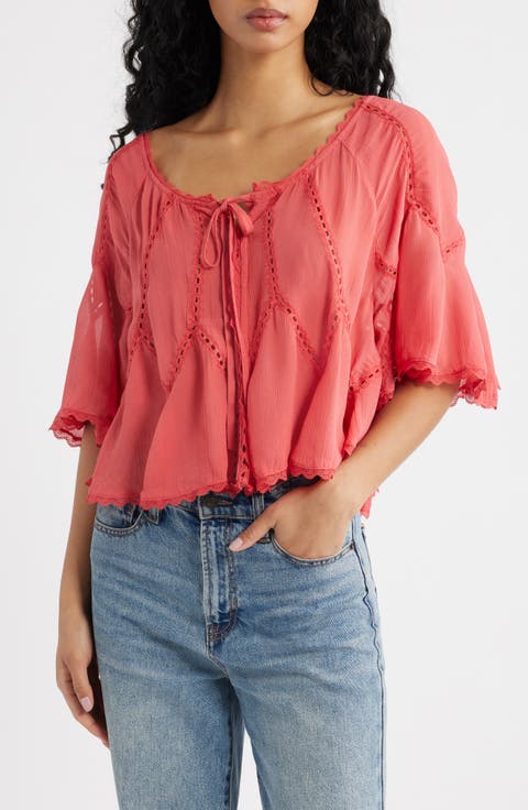 Michelle Lace Trim Top