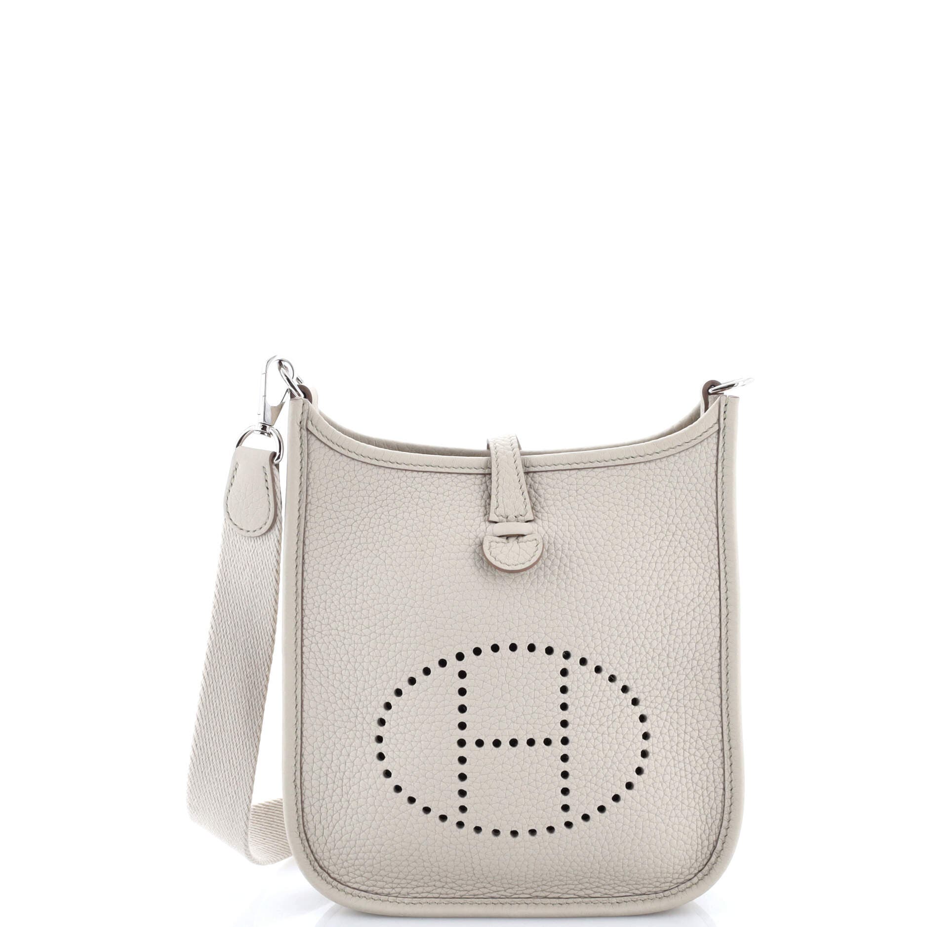 Pre-Owned Hermes Evelyne Bag Gen III Clemence TPM, Main, color, Beton