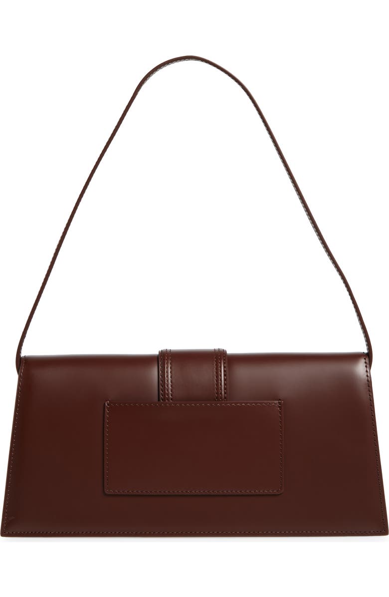 Jacquemus Long Le Bambino Leather Shoulder Bag, Alternate, color, Brown