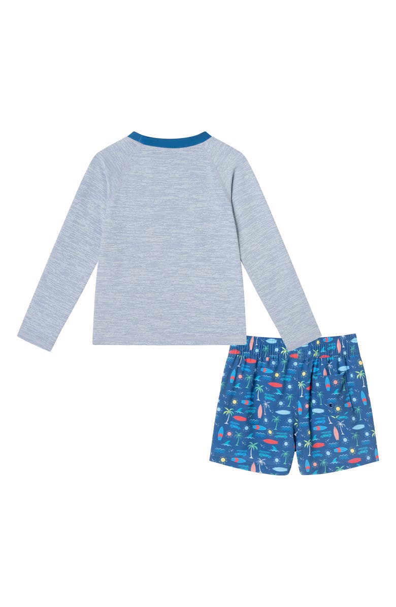 Andy & Evan Long Sleeve Two-Piece Rashguard Swimsuit, Alternate, color,