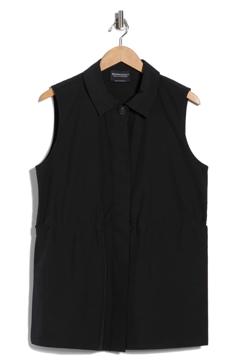 Bernardo Sleeveless Blouse, Alternate, color, Black