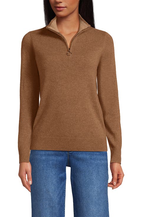 Cashmere Quarter Zip Sweater