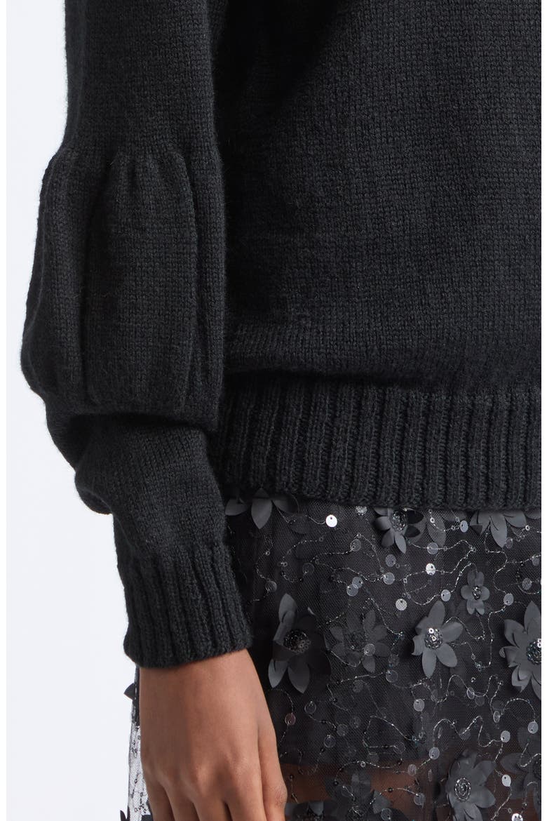 Hand Knitted Norwegian Wool Turtleneck Sweater, Alternate, color, BLACK