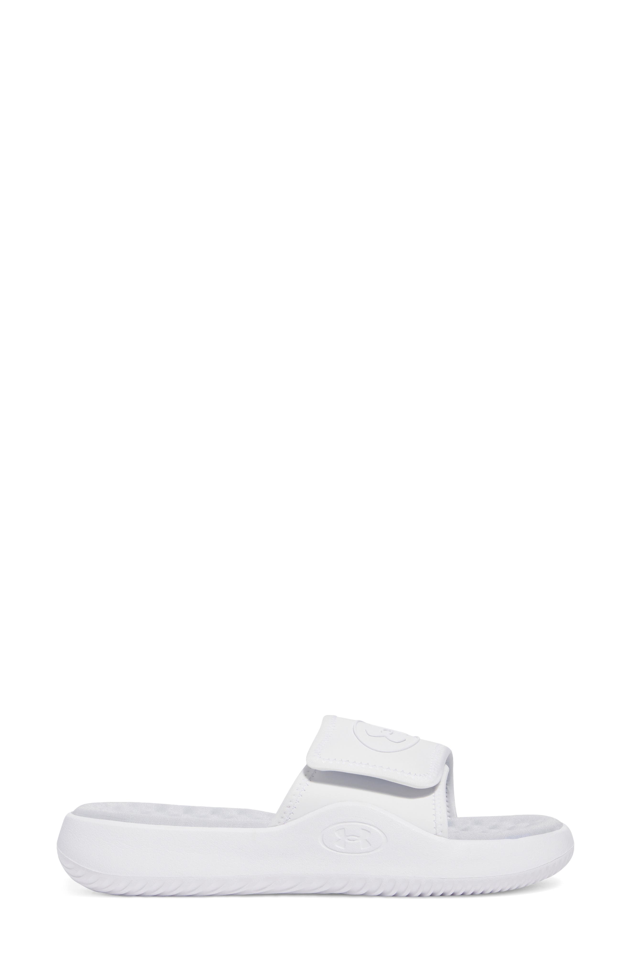 UA Ignite Pro 8 Water Resistant Slide Sandal, Alternate, color, WHITE