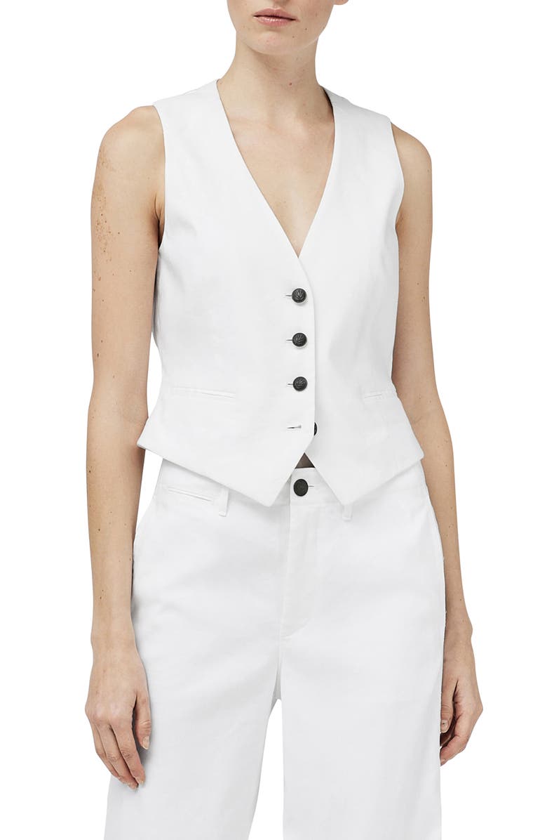 rag & bone Priya Linen Blend Vest, Main, color, 