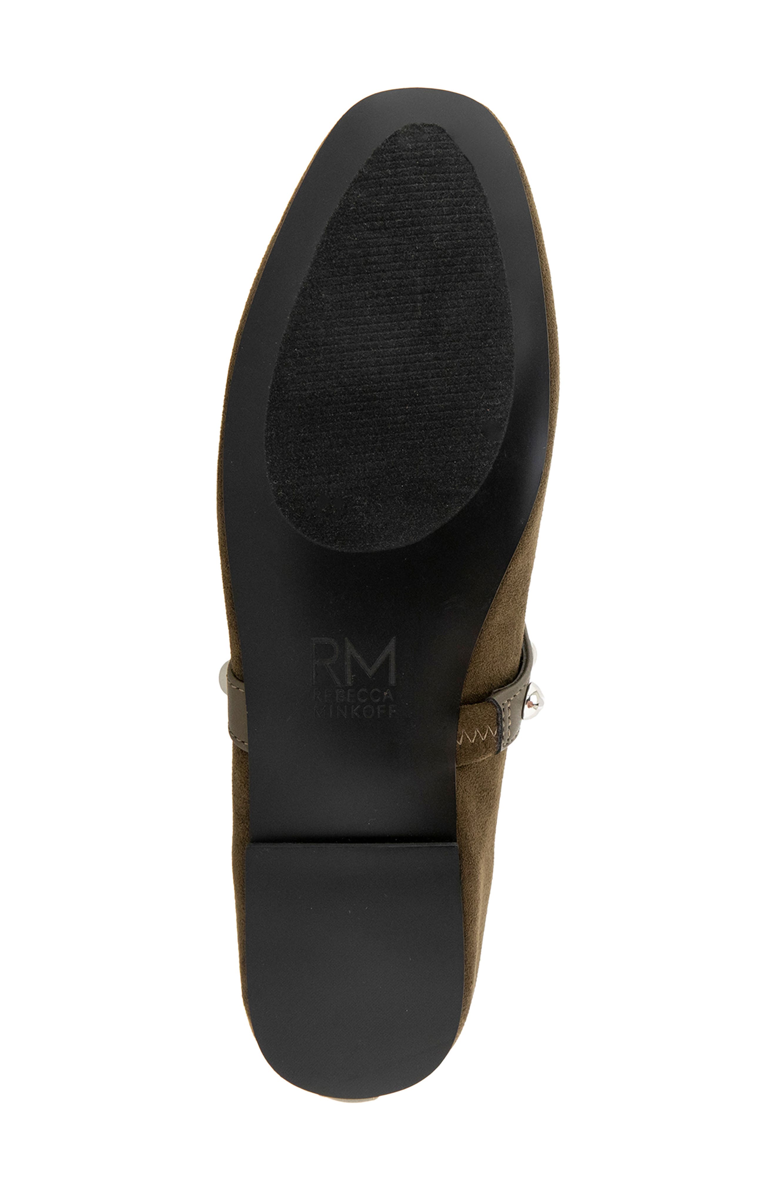 Bailey Studded Mary Jane Flat, Alternate, color, OLIVE